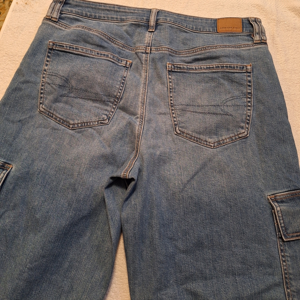 American Eagle Outfitters Blue Flare & Wide Leg Jeans - Picture 3 of 5